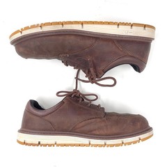 KEEN Utility Mens San Jose Oxford Alum Toe Brown Leather Safety Shoes 11 EE WIDE