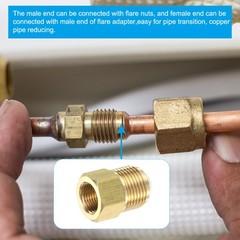 3/8″ Female Flare x 5/8″ Male Flare Connector Adapter Reducing Brass Tone