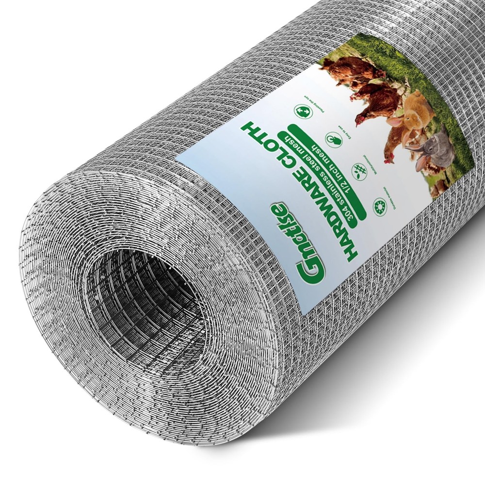 304 Stainless Steel Hardware Cloth 1/2″ Large Size 20 GA 24in×48ft Roll | s