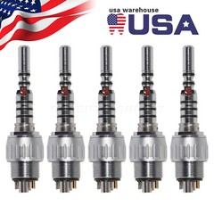 Dental LED 6 Hole Quick Coupler 360 degree swivel Fit KAVO Handpiece ux’
