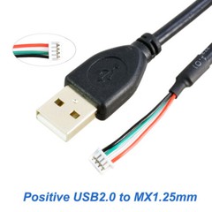 USB2.0 to Mx1.25mm 4Pin Plug Connector for Advertising Screen Screen Lead