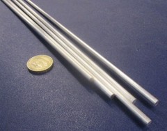 6061 Aluminum Rod T6, 3/16″ (.187″) Diameter x 6 Foot Length, 5 Units, 30 Ft.