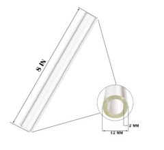 4″/6″/8 Inch Borosilicate Clear Glass Blowing Tube 12mm OD 8mm ID 2mm Thick Wall