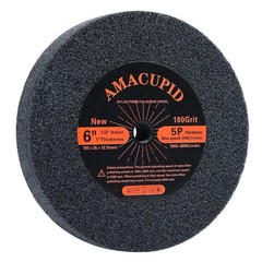 AmaCupid Nylon Fiber Brushed Buffing Wheels 6 Inch 5P Hardness. for Dark Grey