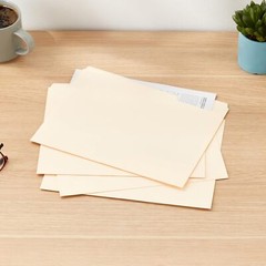 Amazon Basics 1/3-Cut Tab, Assorted Positions File Folders, Pack of 100