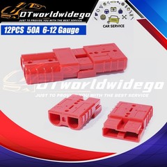 12Pcs 50A 10-12 Gauge Battery Quick Connect Winch Connector Plug Power Supply