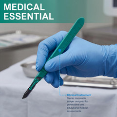 MED PRIDE Sterile Disposable Surgical Scalpels 10 Pack, Individually Wrapped Pro