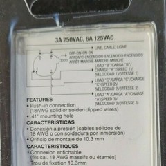 Gardner Bender Pull Chain SPST 3-Speed Switch GSW-34 NEW (18A)