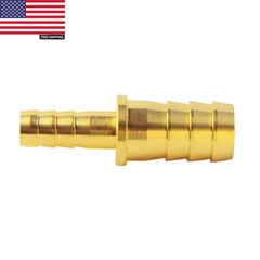 Brass Hose Barb Reducer, 3/8″ to 1/4″ Hose ID, Reducing Barbed Coupler (Pack of