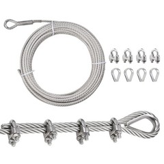 3/8″ Stainless Steel Aircraft Cable Wire Rope Type 7×19 Type 304 (100 Feet)