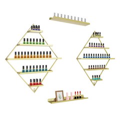 Rhombus?Nail?Polish?Racks, Wall-mounted Nail Polish Racks, 5-tier Display Racks