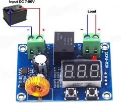 2 PCS Low Voltage Cutoff, DC 12V-36V 20A Low Voltage Disconnect Switch, Low Volt