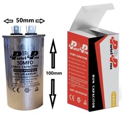 50uF MFD 370 V 440 V 370/440 VAC Oil Filled Motor Run Capacitor CBB65 50x100mm