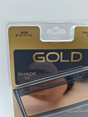 Gold Auto-Darkening Welding Lens True Color Gold Shade 10 Fits 2″ X 4-1/4″ Weld