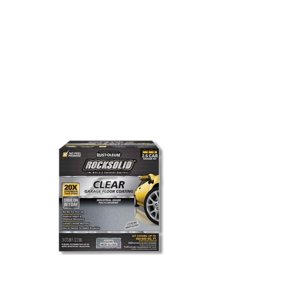 Rust-Oleum RockSolid High-Gloss Clear Garage Floor Coating Kit 90 oz 282829
