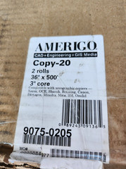Amerigo Copy-20 #09136 CAD+Engineering+GIS Media 2 Rolls 36″ x 500′ 3″ Core