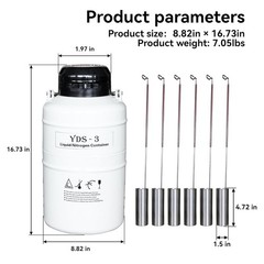 Liquid Nitrogen Tank Aluminum Alloy Cryogenic Container LN2 Dewar