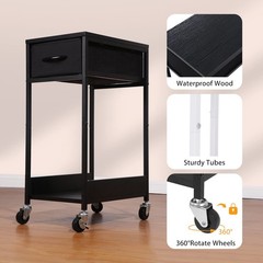 Kokorona Computer Tower Stand with Drawer Mobile PC Tower Stand for Under Desk