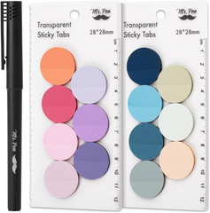 – round Transparent Sticky Notes, 560 Pcs, Pastel Colors, round Translucent Stic