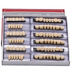 168Pcs Dental Acrylic Resin Denture A3#23 Shade Full Upper Lower False Teeth USA