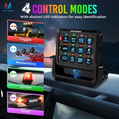 Wireless Range 328FT RGB Switch Panel Multifunction Strobe Circuit Relay System