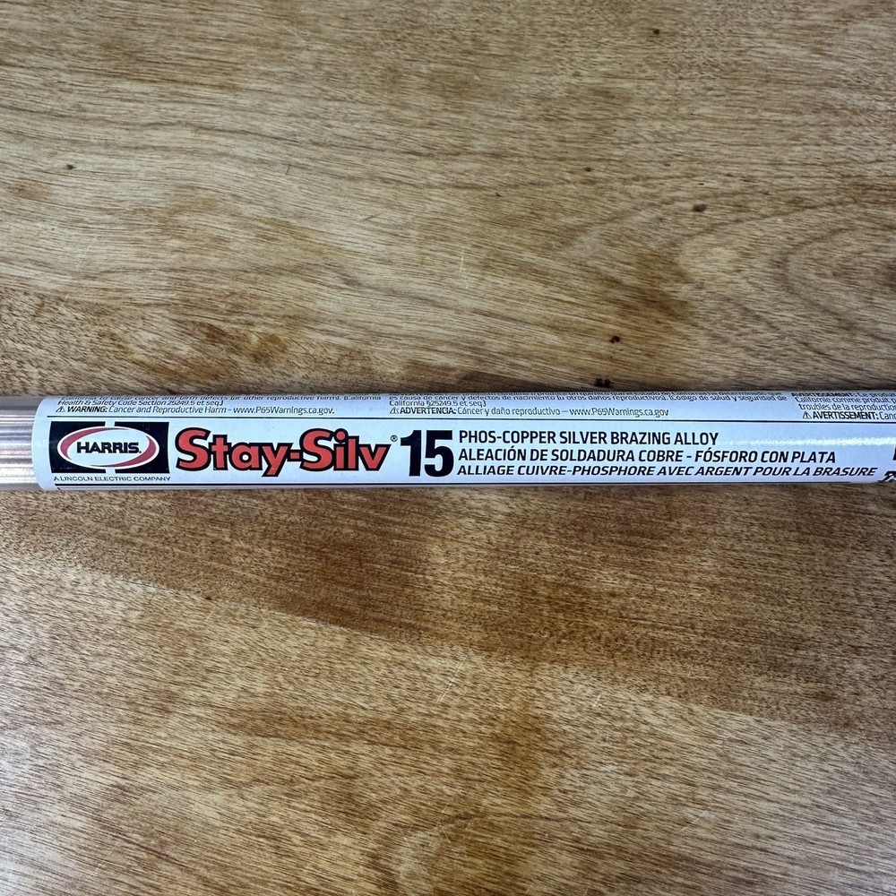 Harris Stay-Silv 15 15% silver brazing alloy rods .050 x 1/8” 28 Sticks
