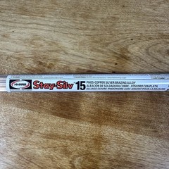 Harris Stay-Silv 15 15% silver brazing alloy rods .050 x 1/8” 28 Sticks