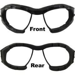 Birdz Eyewear Thrasher Padded Motorcycle Glasses for Men & Women Black Frame
