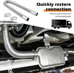 23.62″ L & 1″ ID Generator Exhaust Extension Kit Stainless Steels,Diesel Heater