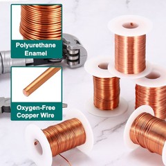 16 AWG Magnet Wire, 6 OZ/169.8g Enameled Copper Wire, 155C(311F)