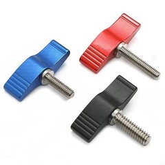 M8 Adjustable Clamping Thumb Screw Wing Knob Hand Lever Grip Bolt Al + Stainless