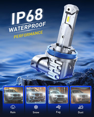 H11/H9/H8 9005/HB3 LED Light Bulbs 60000LM White 6000K Fog Lights 4Pc