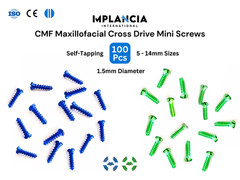 Maxillofacial Titanium Self-Tapping Screws Set 100 Pcs Assorted Sizes 5mm–14mm