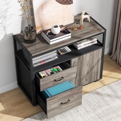 Compact Modern File Cabinet with 2 Drawers & Security Lock, Stylish Home Office