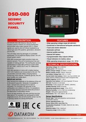 DATAKOM DSD-080 Earthquake Shutdown Panel with Battery