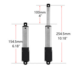 12V Electric Micro Linear Actuator 1.2″ 2″ 3″ 4″ Stroke Fast Speed Up To 6inch/s