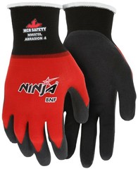 Ninja BNF Work Gloves, 18 Gauge, Nitrile Foam Coated Palm & Fingertips, N96970