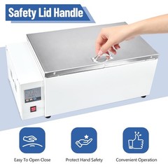 New Water Bath 30L Laboratory 1500w Digital Thermostatic 304 Stainles HH-600 US