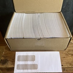 500#9 Double Window Security Blue Summit Supplies Envelopes NO.9 Self Seal White