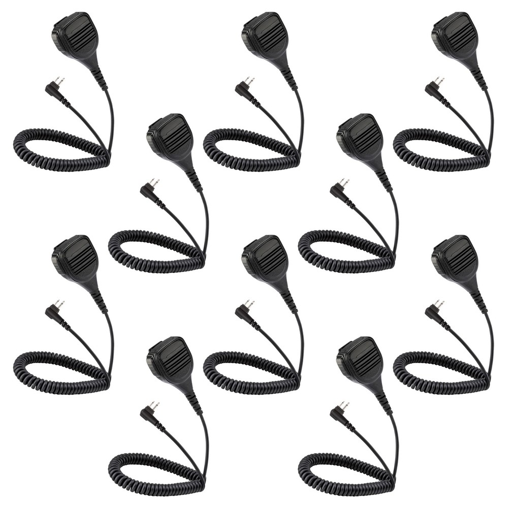 10 Units Waterproof Shoulder Speaker Mic for Motorola CP200D CP100D R2 DEP450