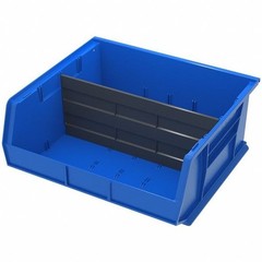 Akro-Mils 30250Blue 7″L X 16-1/2″W X 14-3/4″H Blue Hang And Stack Akrobins®