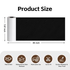 Carbon Fiber Texture PU Faux Leather Repair Tape, -Adhesive Patch Kit for Car…