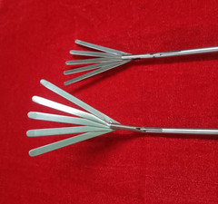 Laparoscopic Fan Retractor 5 Blades Articulation 5mm Reusable Instruments-2nos