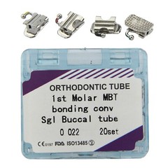 20 Sets Dental Orthodontic Convertible Buccal Tubes Roth MBT 022 1st Molar Tube