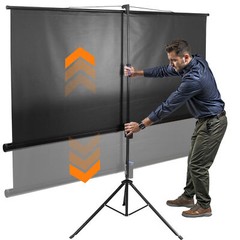 Portable Tripod Projector Screen with Stand 84 Inch 4K HD 16:9 Home Cinema w/Bag