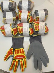 Impact Resistant Work Gloves Ormadus 6 Pairs Sandy Foam Nitrile Coated Sz Small
