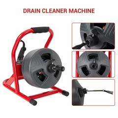 50Ft x 5/16 Inch Drain Cleaner Machine, Electric Drain Auger Cleaner Sewer Snake