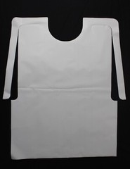 24 Pack – Disposable Adult Bibs Color White – Single Use Bibs for Adults
