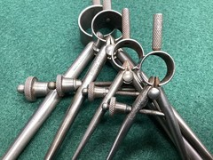 Vintage Lufkin Rule Co. Round Leg Dividers 2” – 5-1/2” Saginaw MI 🇺🇸 L👀K !