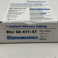 50ft HelixMark Platinum Cured HM-6540 Silicone Tubing 0.62″ ID, .125″ OD EXPIRED